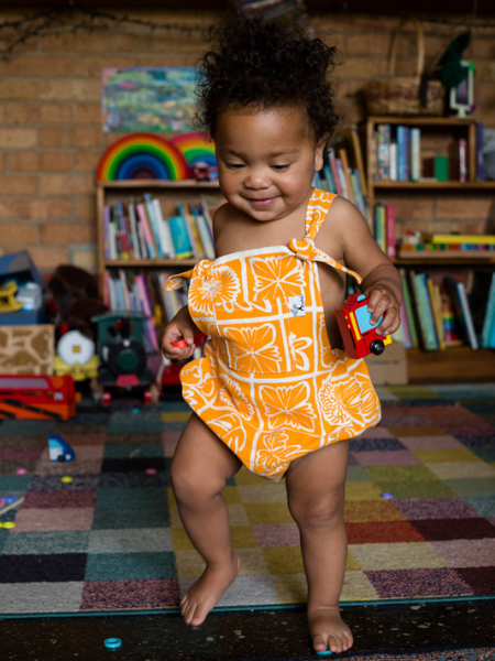 Orange sales baby romper
